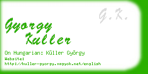 gyorgy kuller business card
