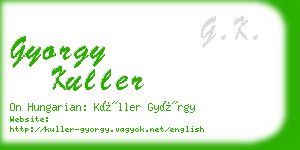 gyorgy kuller business card